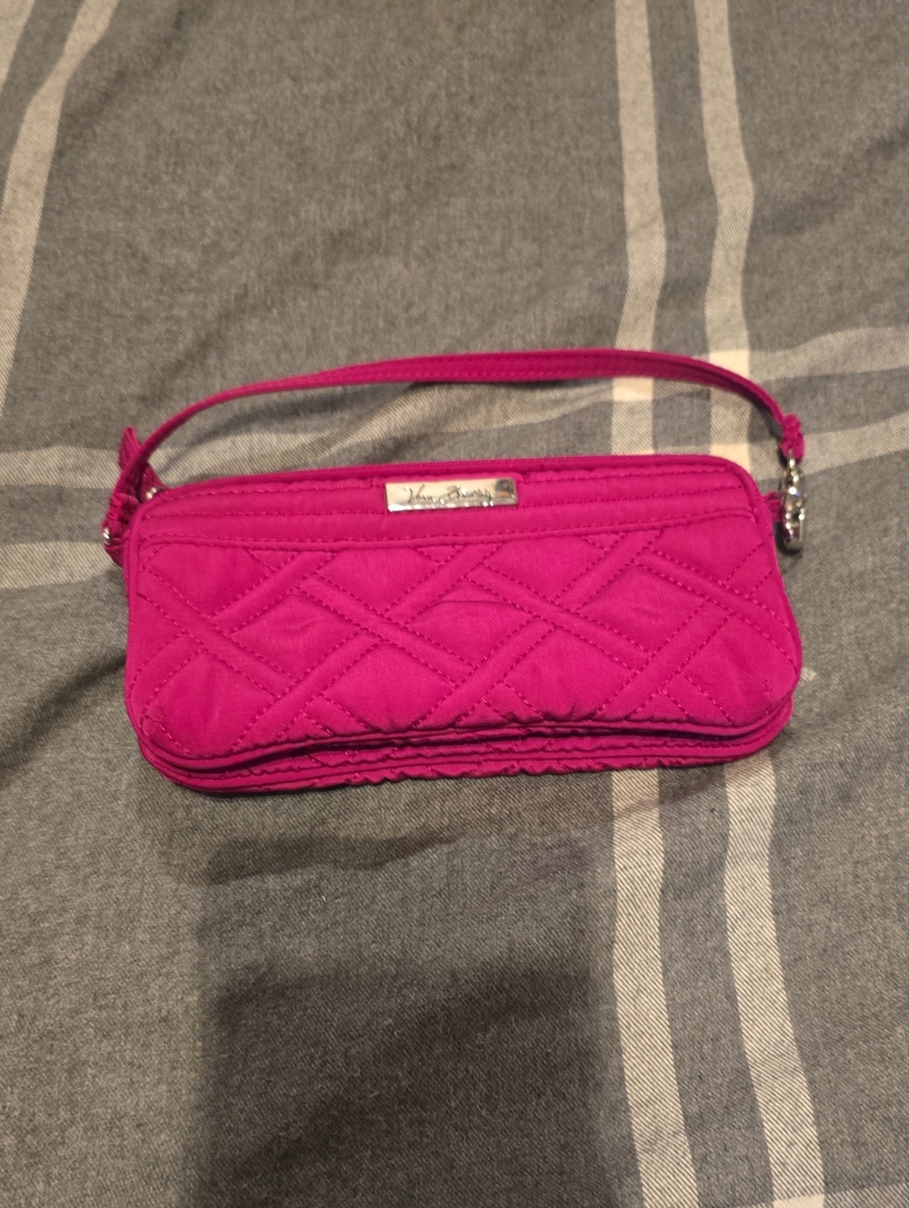 Vera Bradley Fuchsia Quilted Wristlet